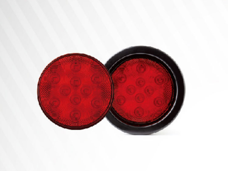 4”LED Trailer Light- Red/Red Grommet